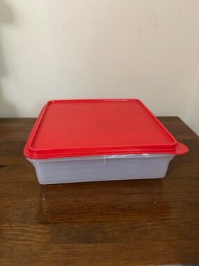 Tupperware: Red-Lid Food Storage Container